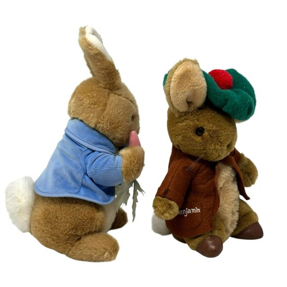 EDEN Peter Rabbit Lot 7 Plush Squirrel Frog Duck Hedgehog Beatrix Potter Vintage - Picture 5 of 16